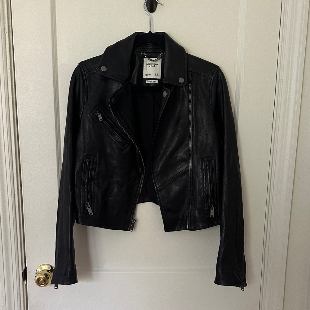 Abercrombie Black Leather Jacket